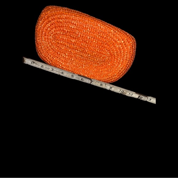 Wheat Straw Orange Bohemian Style Bucket Shoulder Bag - Picture 12 of 16